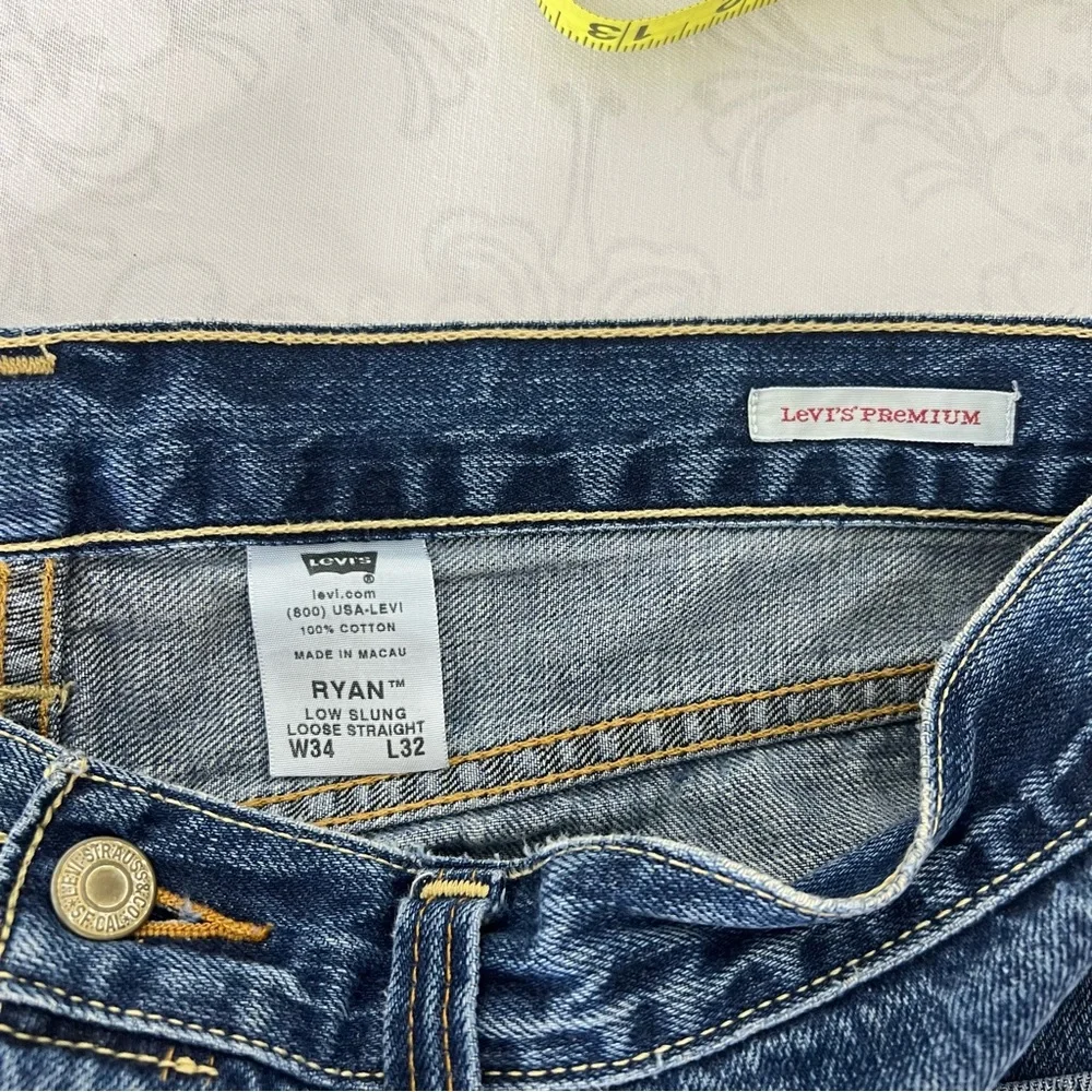 Levi’s Y2K Ryan Low Slung Loose Straight Cut Off Button Fly Shorts Size 34